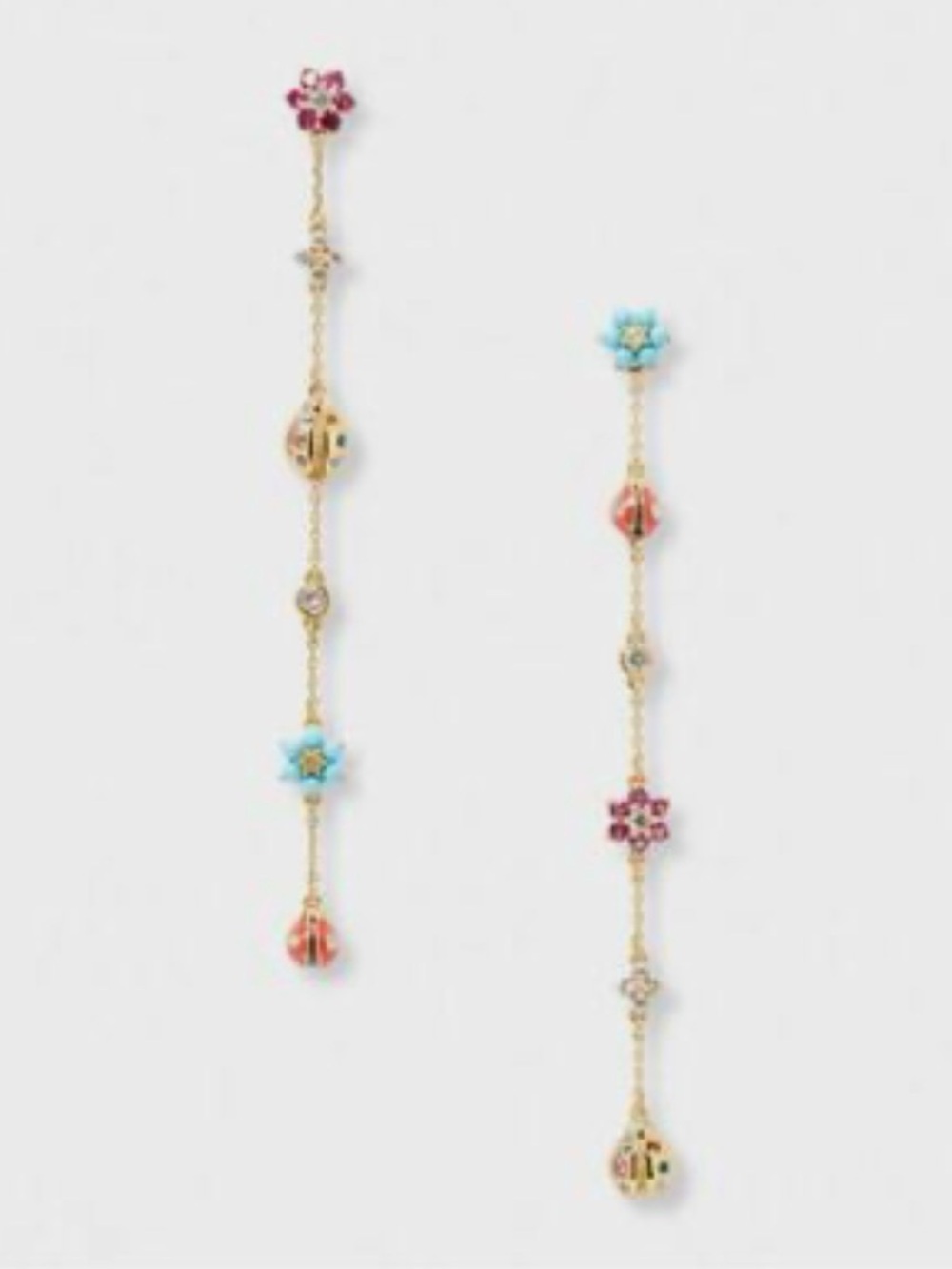 Kate Spade Nature Walk Ladybug Linear Earrings